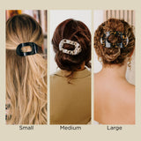 Coconut White Round Hair Clip: Large