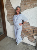 On Repeat Striped Set: Heather Grey