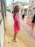 Blossom Beauty Mini Dress: Pink