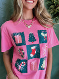 Holiday Bows Tee: Pink