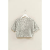 Holiday Party Top: Silver