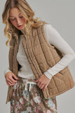 Fireside Quilted Vest: Caramel