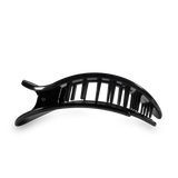 Jet Black Round Hair Clip: Large