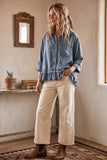 Autumn Horizon Top: Denim