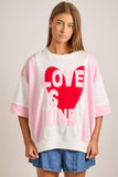 Love Is Kind Top: Light Pink Mix