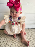 Crochet Cutie Romper: Ivory