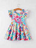 Whimsy Watercolor Dress: Multi