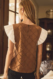 Saddle Up Suede Top : Camel