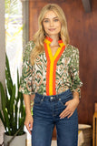 Sunset Bazaar Top: Green Mix