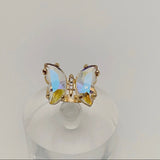 Gradient Glass Butterfly Ring