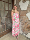 Pretty In Peonies Maxi Dress: Pink