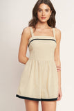 Natural Beauty Romper: Taupe