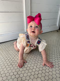 Crochet Cutie Romper: Ivory