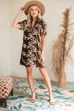 Moonlit Garden Dress: Brown