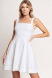 Denim Daydream Dress: White