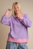 Serene Stripe Pullover: Lavender