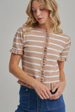 Sunday Market Top: Taupe/ Ivory