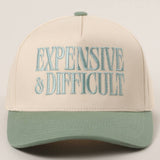 Expensive & Difficult Trucker Hat: White Camo