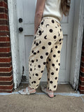 Sophia Coquette Pants PLUS: Cream Polka Dot