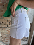 Solid Springs Skort: Optic White