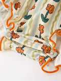 Little Autumn Bloom Bubble Girls: Orange Multi