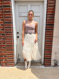 Boho Belle Midi Skirt: Ivory