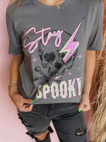 Stay Spooky Tee: Gray