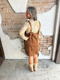 Casual Corduroy Dress: Camel