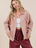 Flower Child Corded Jacket: Blush