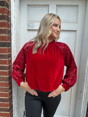 Time to Shine Top PLUS: Red