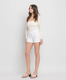 Becs Denim Shorts: Optic White