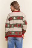HoHoHo Sweater: Olive/Red