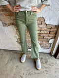 Around Town Acid Washed Denim: Olive