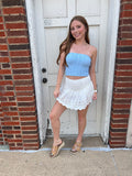 Ocean Breeze Tube Top: Serene Blue