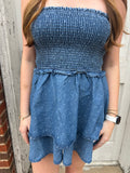 Reviving Treaty Oak Romper: Denim