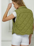 On Trend Quilted Vest: Olive