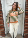 Pumpkin Season Top: Olive multi