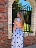 Polka Dot Dolly Dress: Blue/Navy