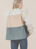 Good Feeling Colorblock Top: Cream Multi