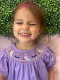 Spooky Cute Smocked Dress: Lavender