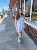 Seabreeze Crochet Dress: Halogen Blue/ White