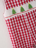 The Merry Gingham Boys Smock: Red