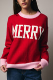 Merry Mistletoe Sweatshirt: Red/Pink