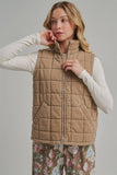 Fireside Quilted Vest: Caramel