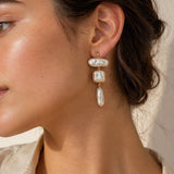 Turning Heads Pearl Earrings: Gold