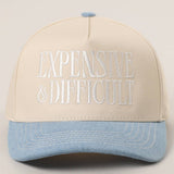 Expensive & Difficult Trucker Hat: White Camo