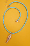 Catch Of The Day Necklace: Blue