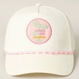 Tequila Lime and Sunshine Trucker Hat: Pink