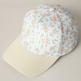 MAMA Embroidered Trucker Hat: Blue/Beige