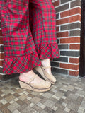 Me Time Wedges: Camel Faux Suede